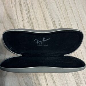 Ray-Ban Titanium Eyewear Case in Silver and Black